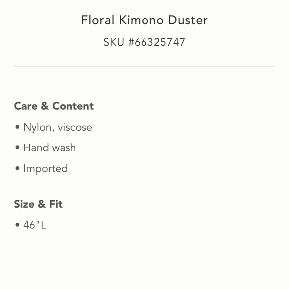 ✨ Anthropologie Floral Kimono Duster - Picture 4 of 5